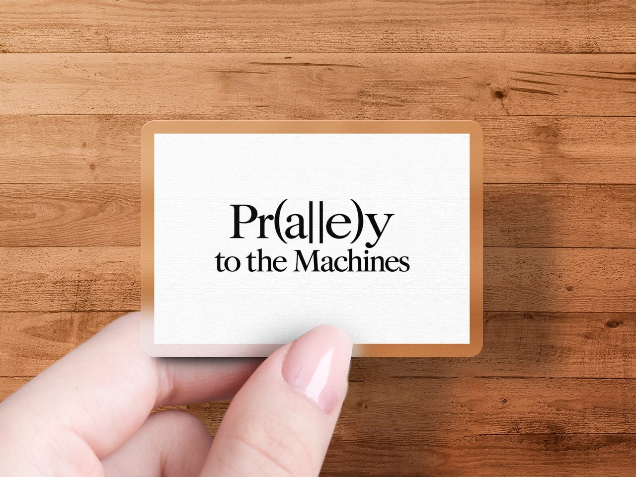 Pr(a||e)y to the Machines — White — Die-Cut Sticker