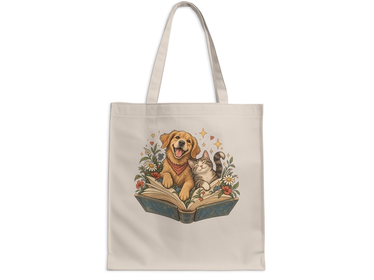 Storybook Dog and Cat Tote