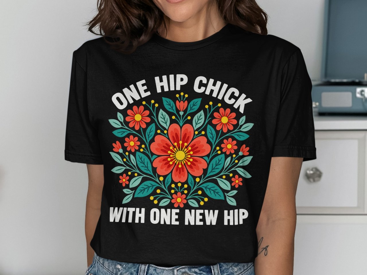 One Hip Chick With One New Hip Tee