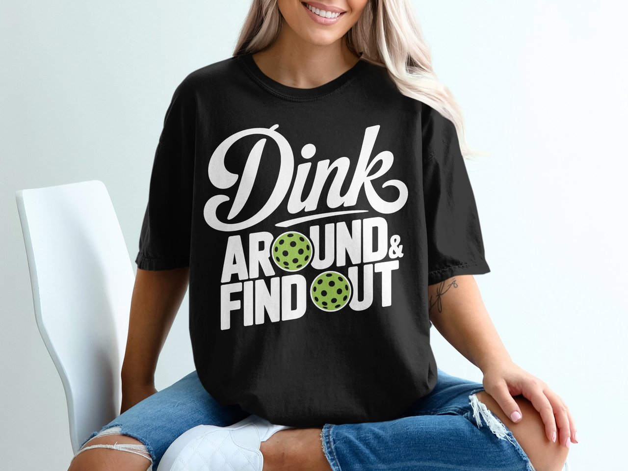 Pickleball Comfort Colors Shirt, Dink Around & Find Out, Vintage Graphic Tee, Funny Pickleball Player Gift