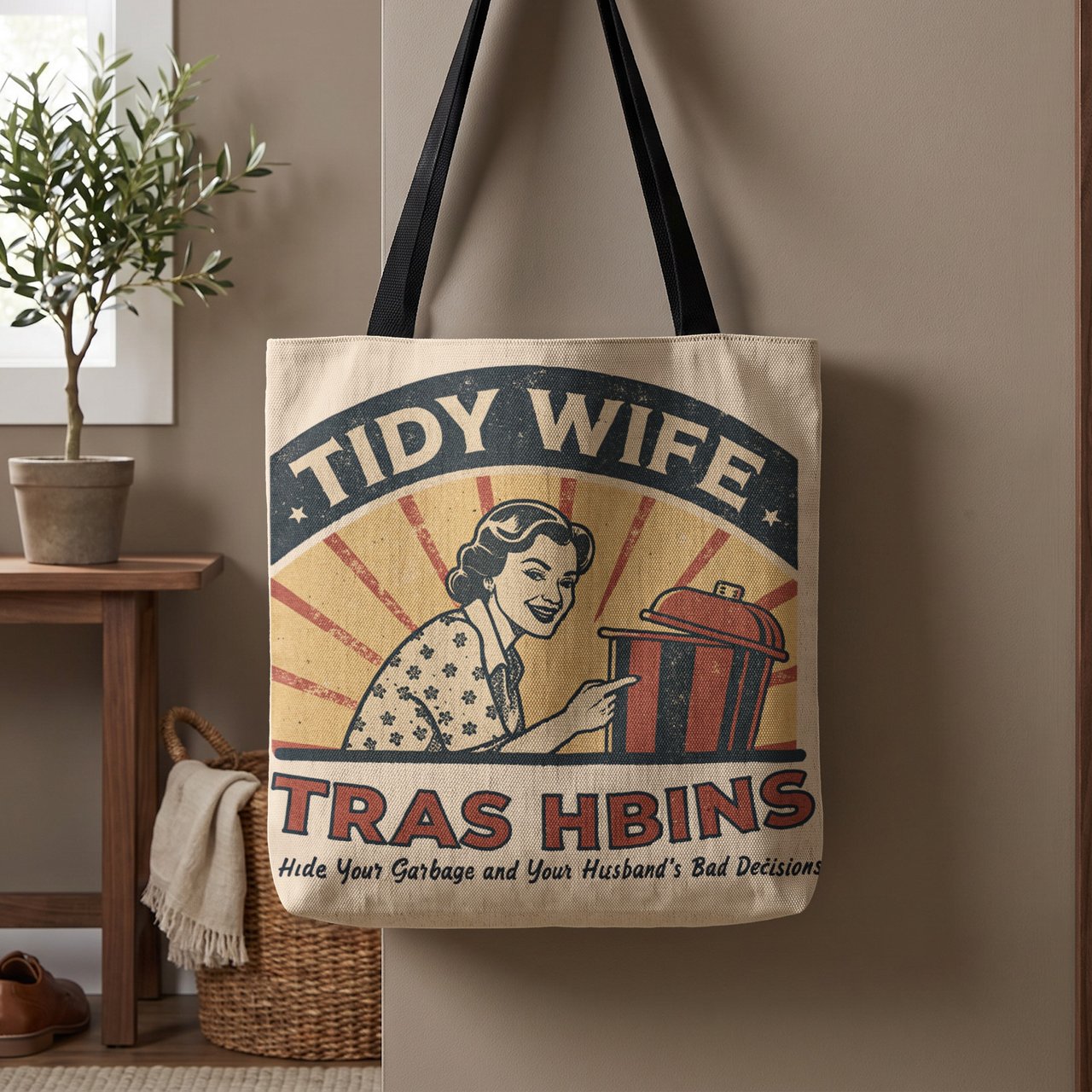 Tidy Wife Trash Bins Tote Bag