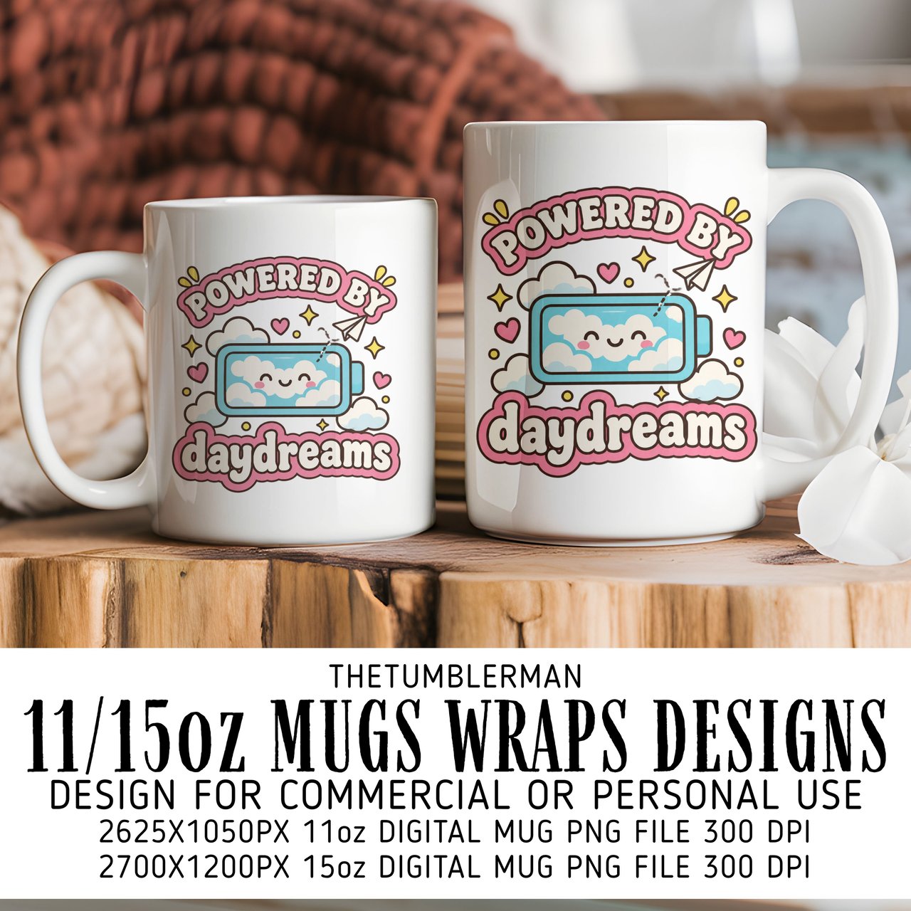 Powered By Daydreams Digital Mug Wrap