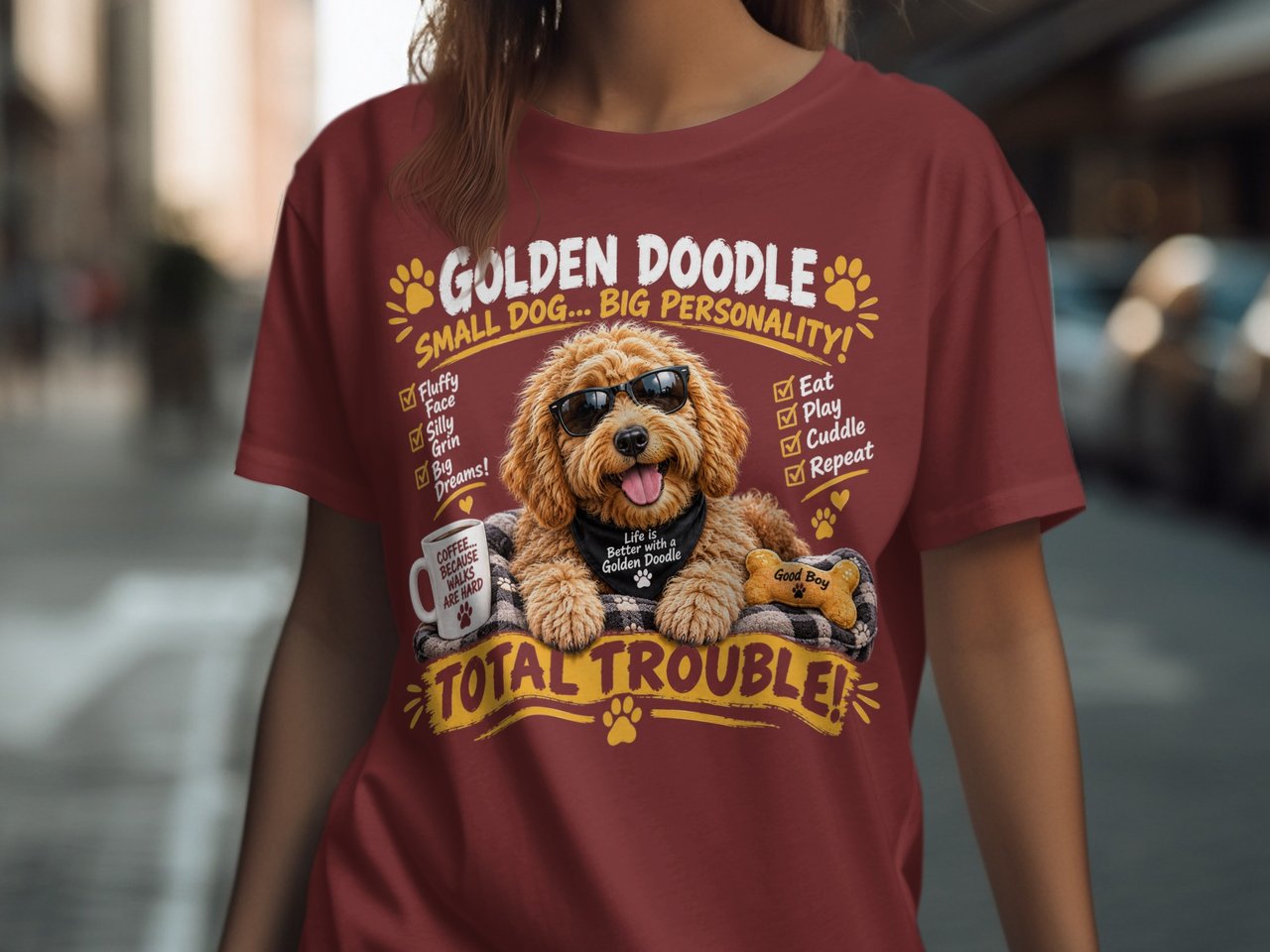 Goldendoodle Total Trouble Tee