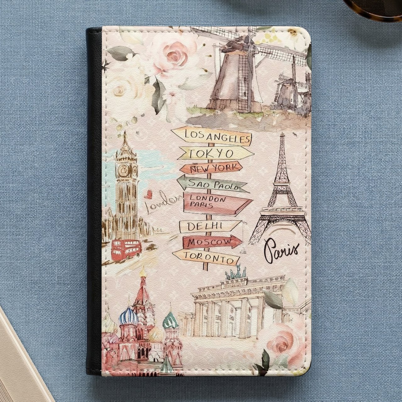 Vintage Wanderlust Passport Cover