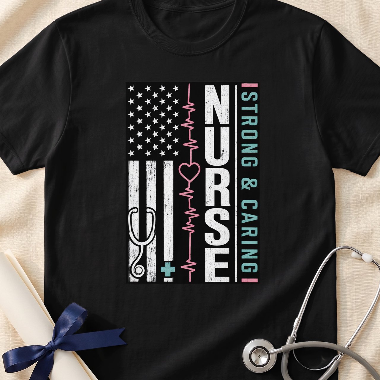 Strong & Caring Nurse Tee