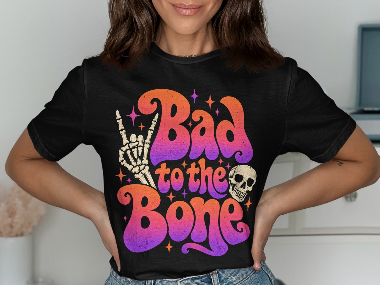 Bad to the Bone Tee or Sweatshirt