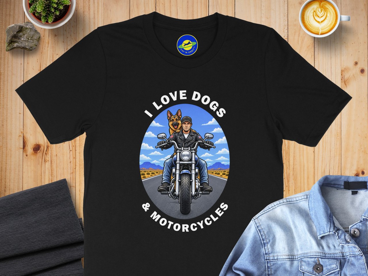 I Love Dogs And Motorcycles T-Shirt, Biker Dog Lover Tee, Funny Motorcycle Rider Shirt, Cute Dog Owner enthusiast Top