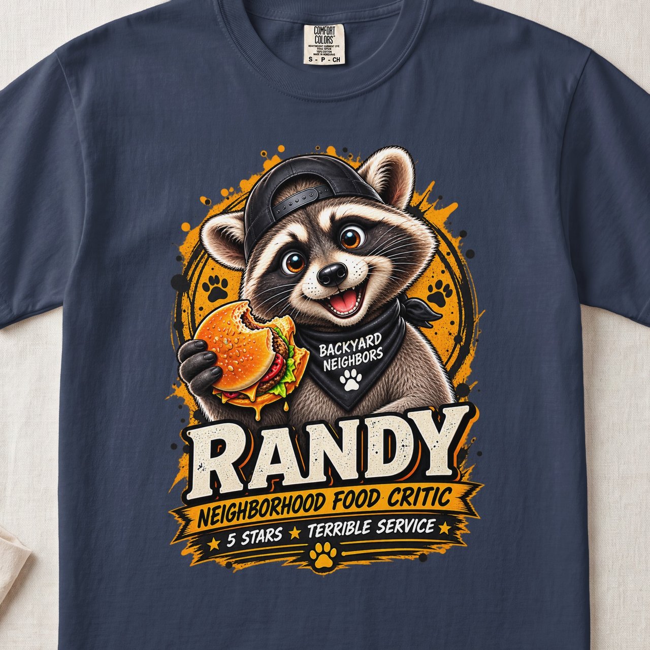 Randy Food Critic Raccoon Tee
