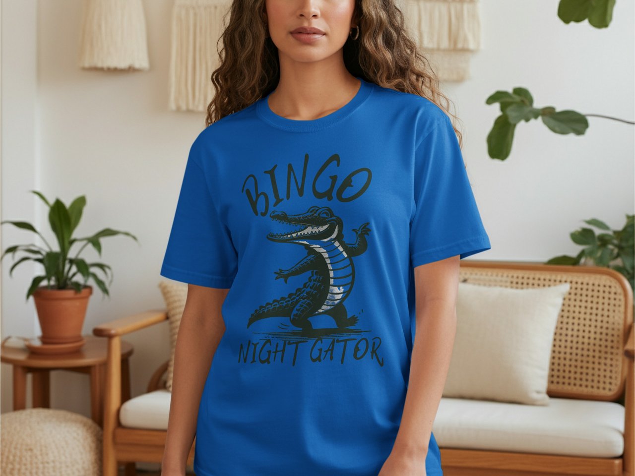 Bingo Night Gator Retro Graphic T-Shirt