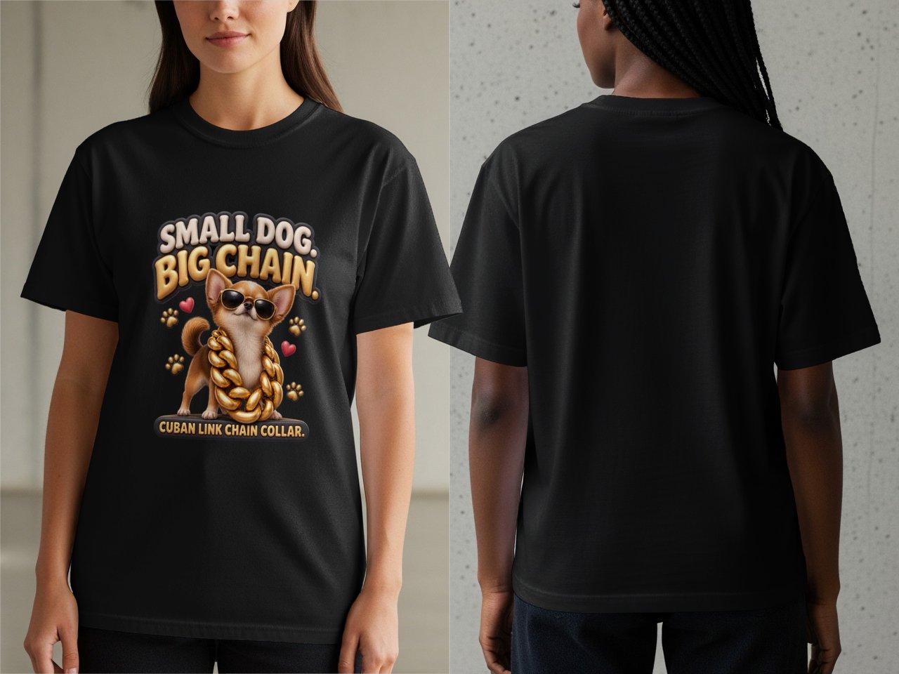Small Dog Big Chain Tee