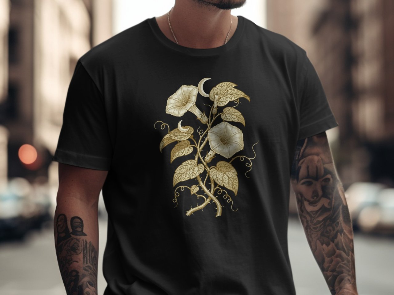 Vintage Botanical Moonflower Tee