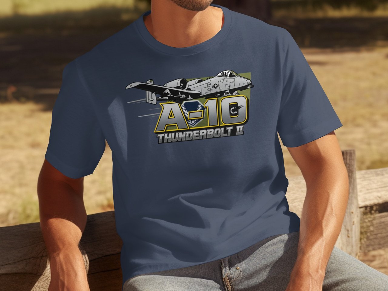 A-10 Thunderbolt II Warthog T-Shirt, Military Aviation Air Force Pilot Gift, Veteran USA Ground Attack Plane Graphic Tee