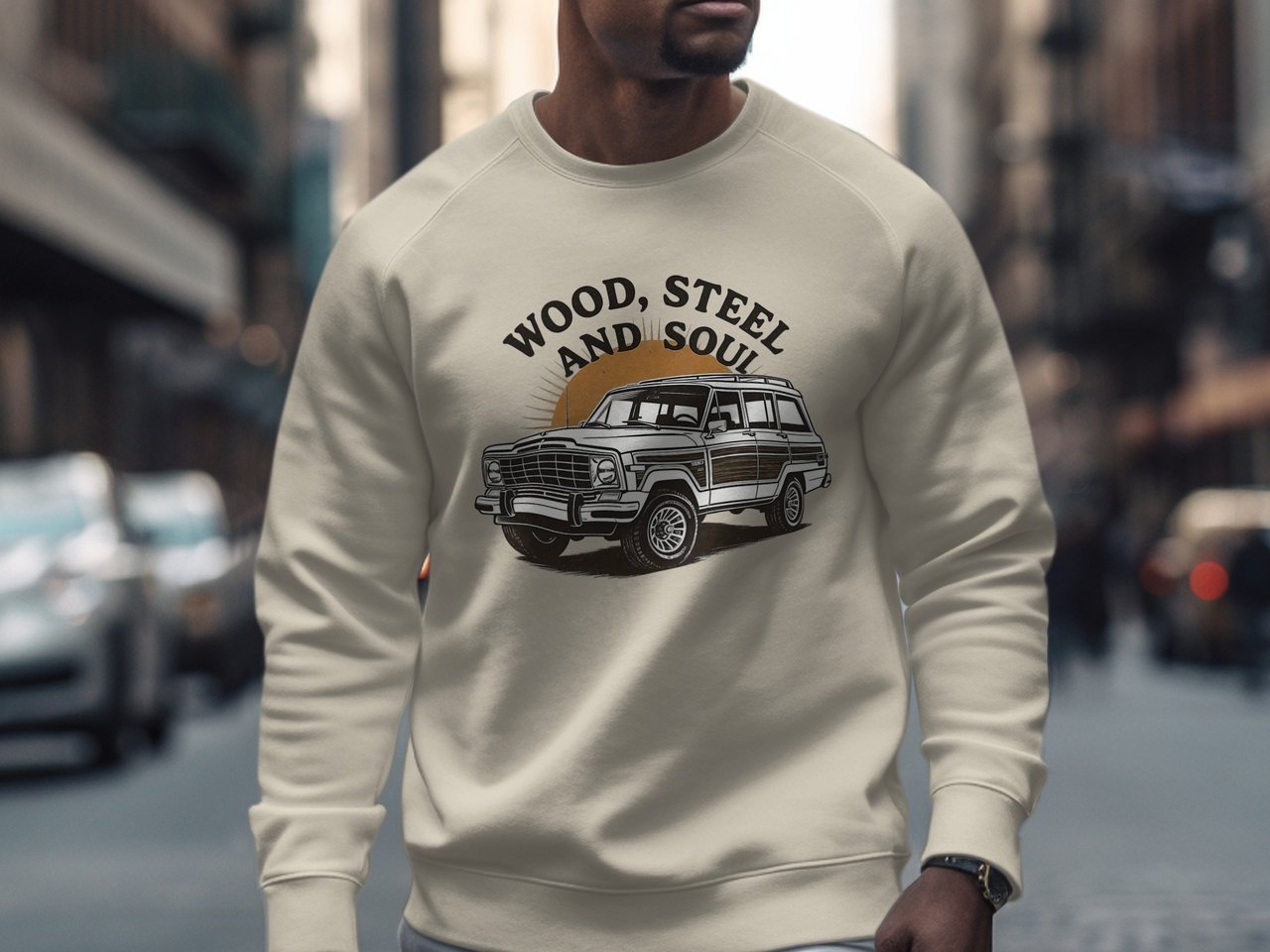Wood Steel Soul T-Shirt, Grand Wagoneer Tee, Jeep SUV Shirt, Car Enthusiast Gift, Automotive Apparel, Classic Car Clothing