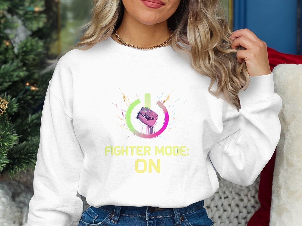 Cancer fighting t-shirt, Fighter Mode ON, Power Fist TShirt, Cancer Awareness tee, Strength Symbol shirt, Motivational Tee, Gift For