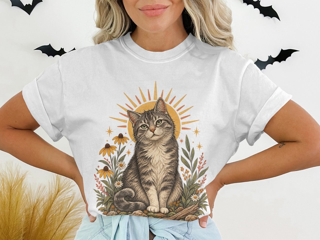 Vintage Botanical Cat Tee