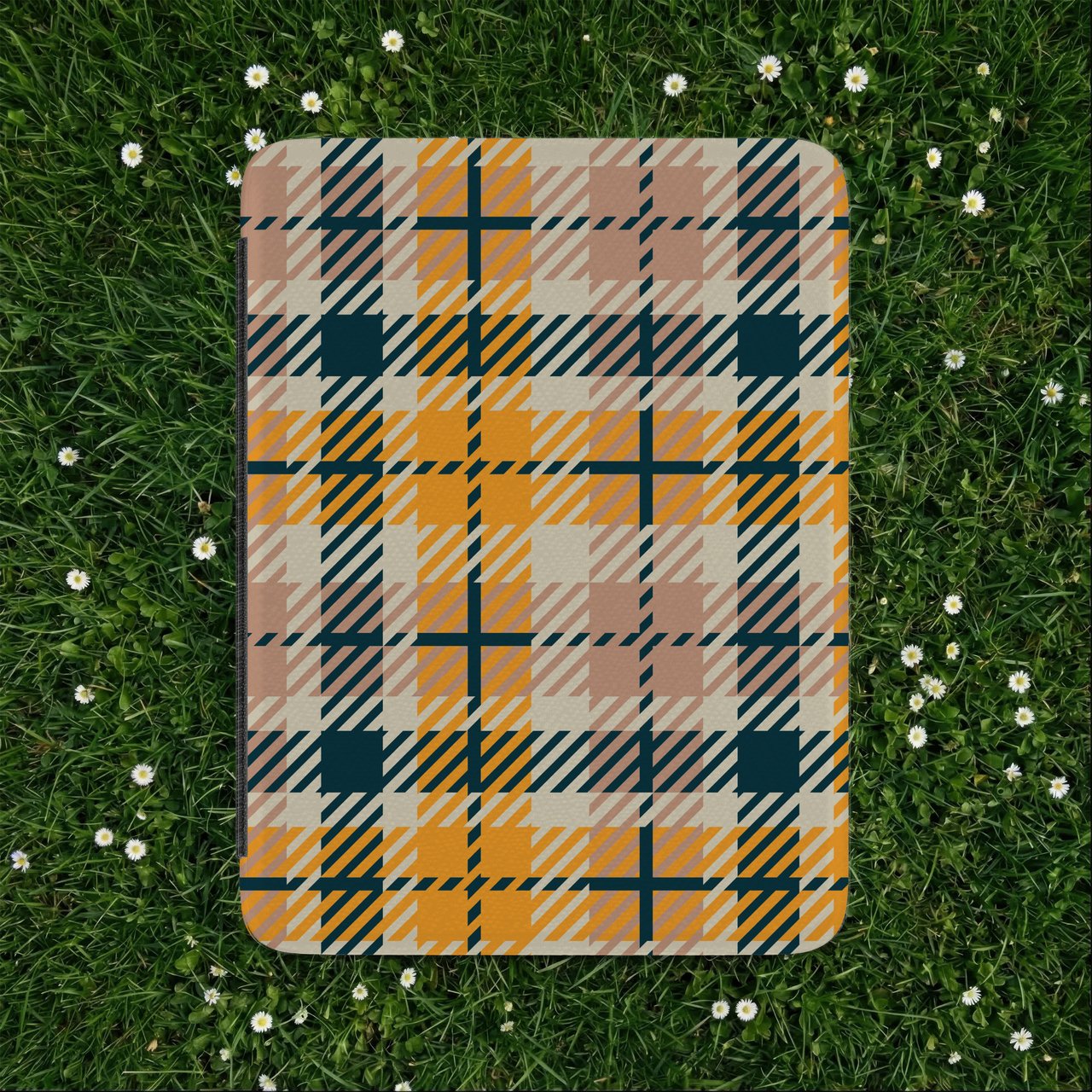 Mustard Plaid Kindle Case