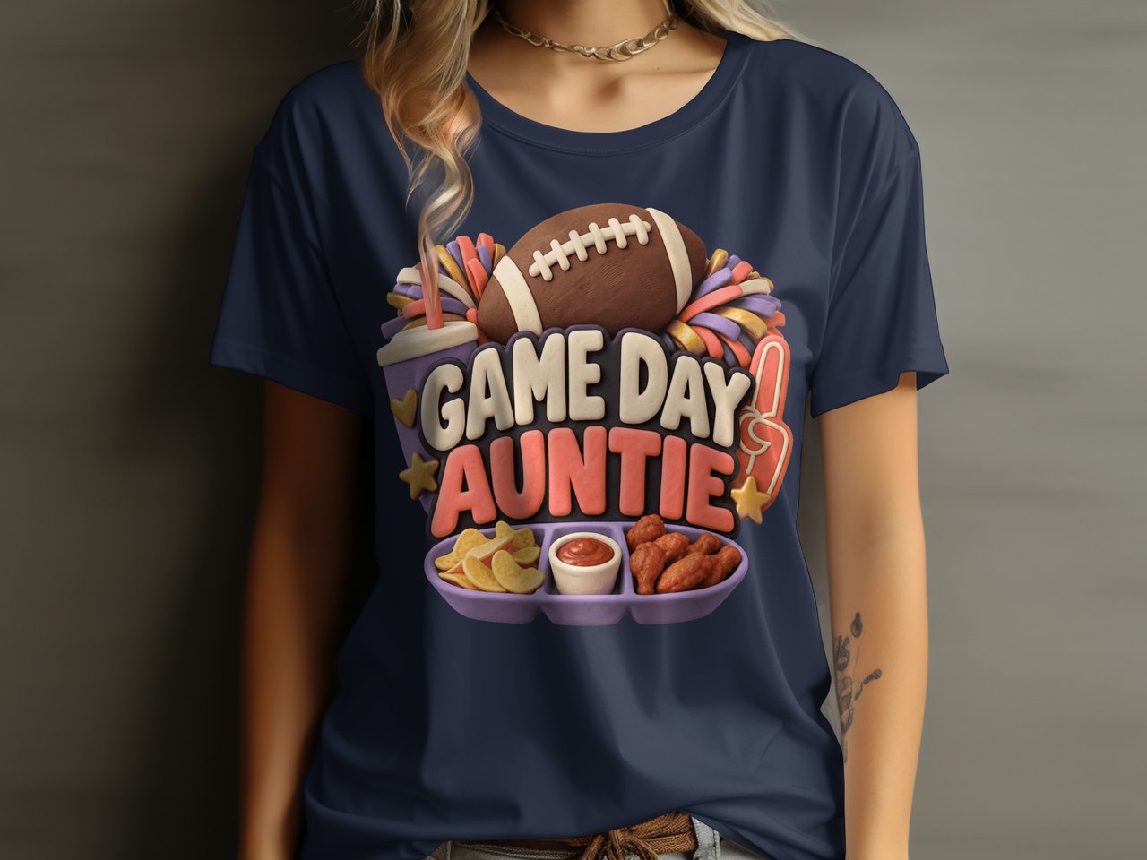 Game Day Auntie Tee or Sweatshirt