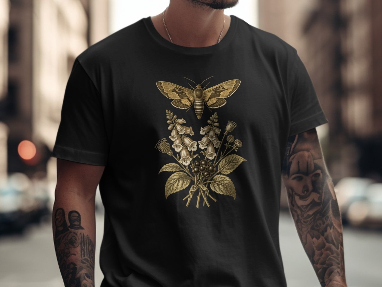 Vintage Moth and Foxglove Tee