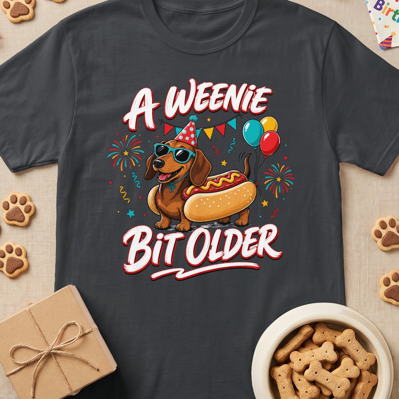 A Weenie Bit Older Birthday Dachshund Tee