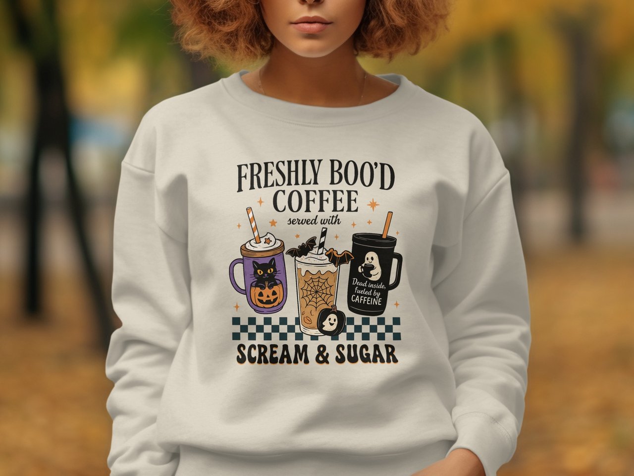 Freshly Boo'd Coffee Tumbler, Halloween Tumbler, Spooky Season, Coffee Lover Gift, Ghost Bat Pumpkin, Scream and Sugar Tumbler