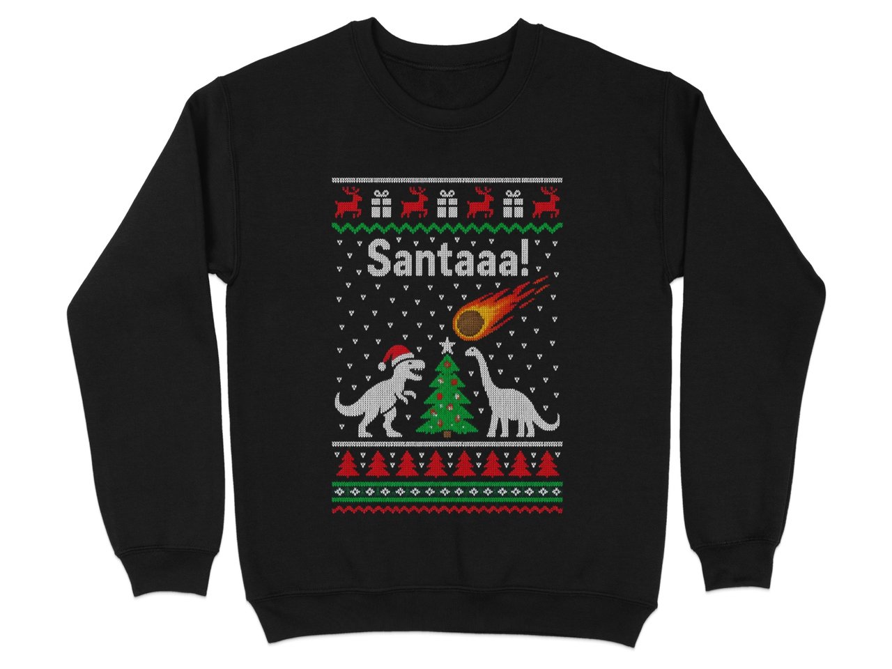 Dino Santa Meteor Holiday Sweatshirt
