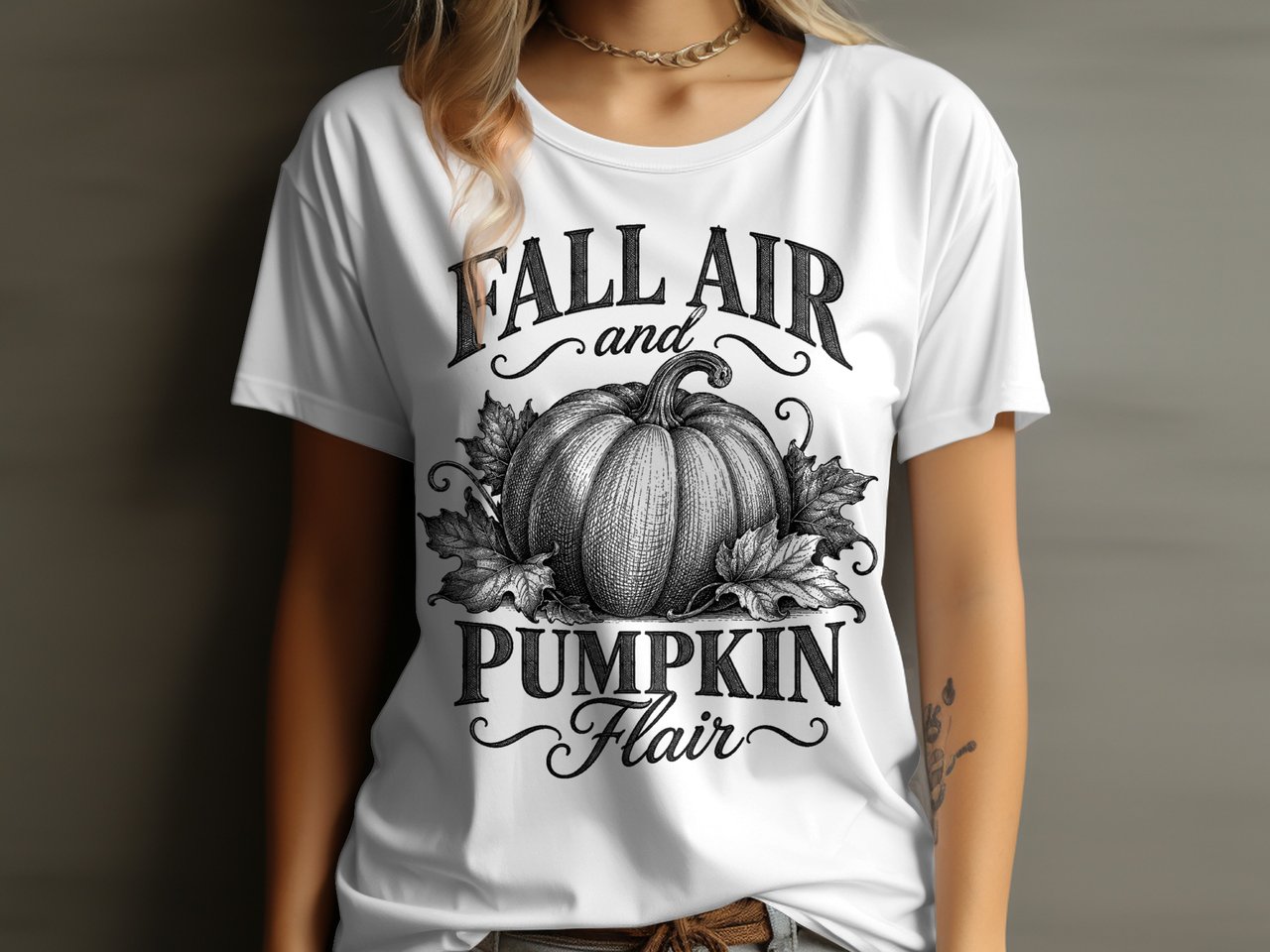 Fall Air And Pumpkin Flair Tee