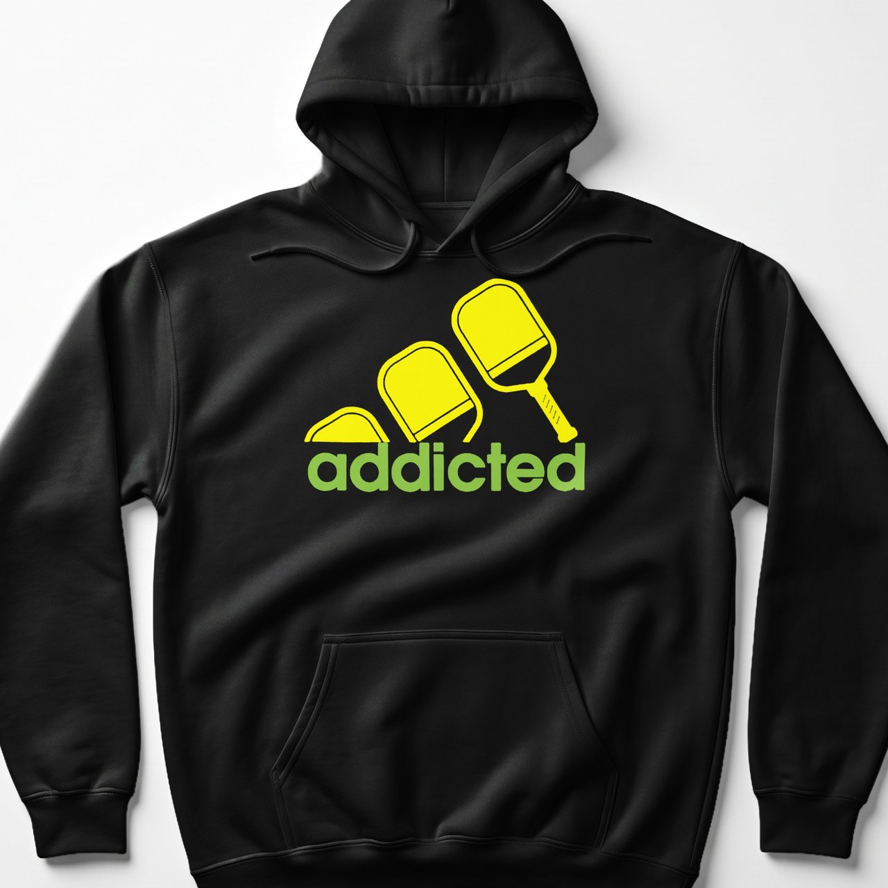 Pickleball Gildan Fleece Hoodie, addicted, Court Pullover