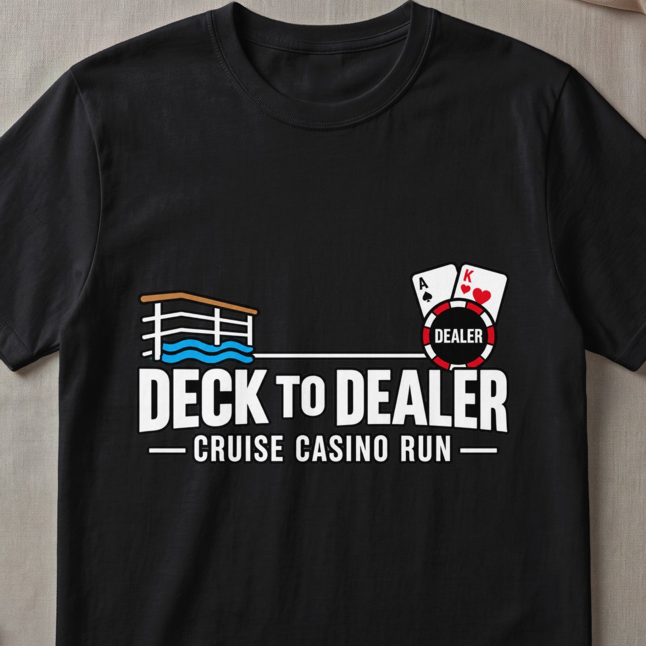 Deck to Dealer Cruise Casino Run T-Shirt
