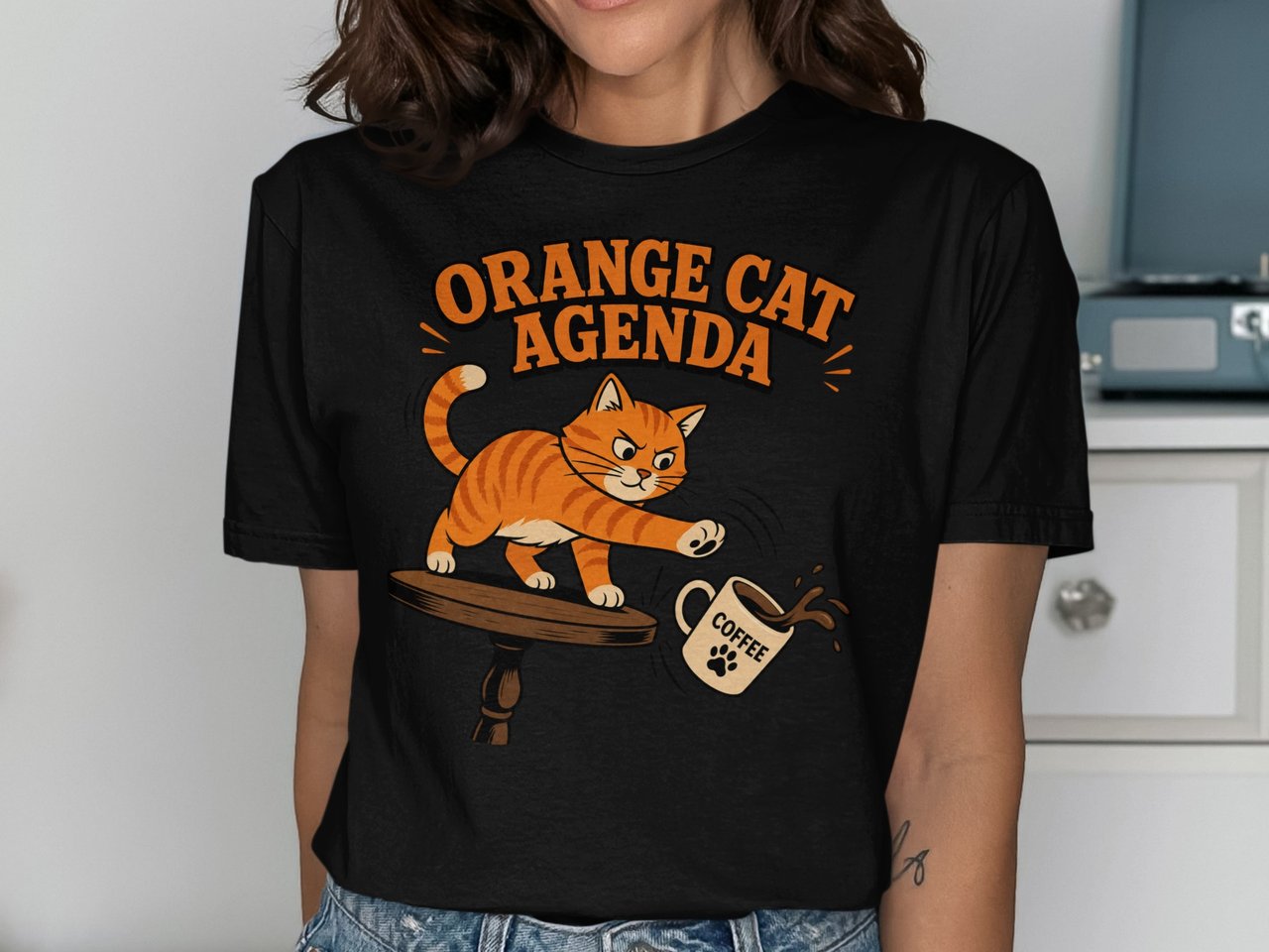 Orange Cat Agenda Tee
