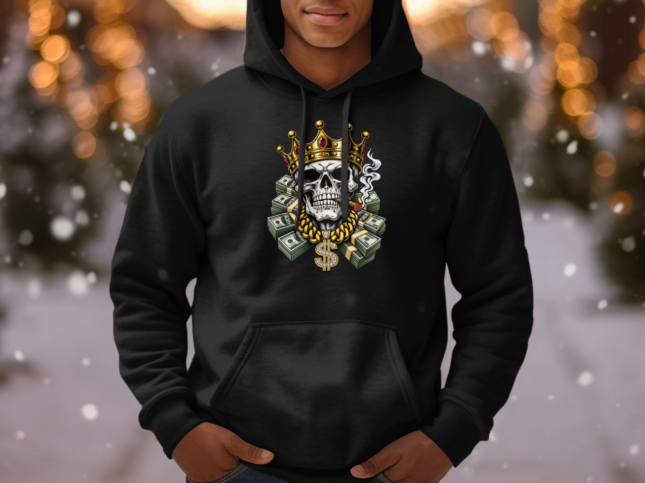 Money King Skull Hoodie