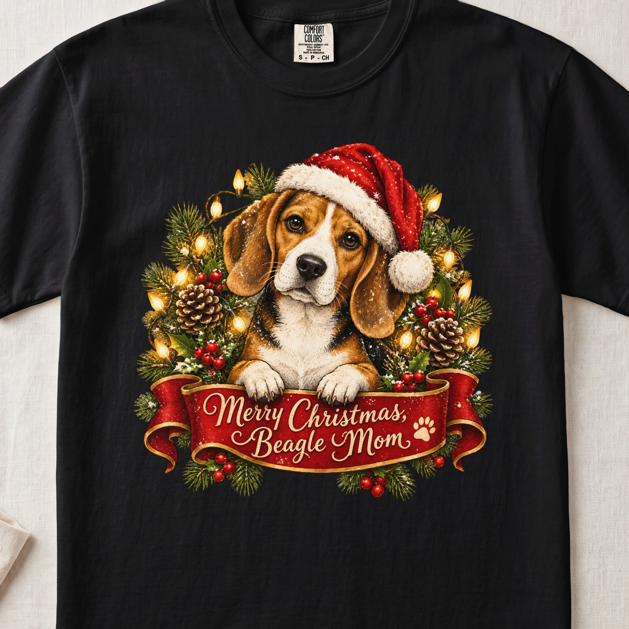 Merry Christmas Beagle Mom Shirt – Beagle Holiday Tee