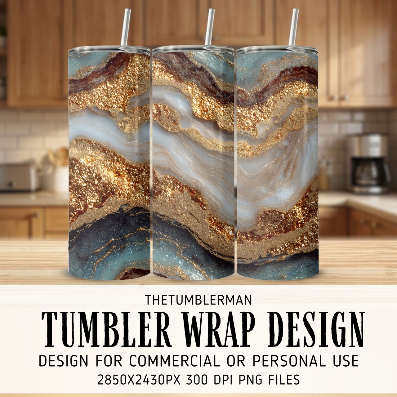 20 oz Skinny Tumbler Wrap Sublimation Design, Gold Agate Tumbler, Straight and Tapered Wrap png, Marble Texture Tumbler, Instant Download