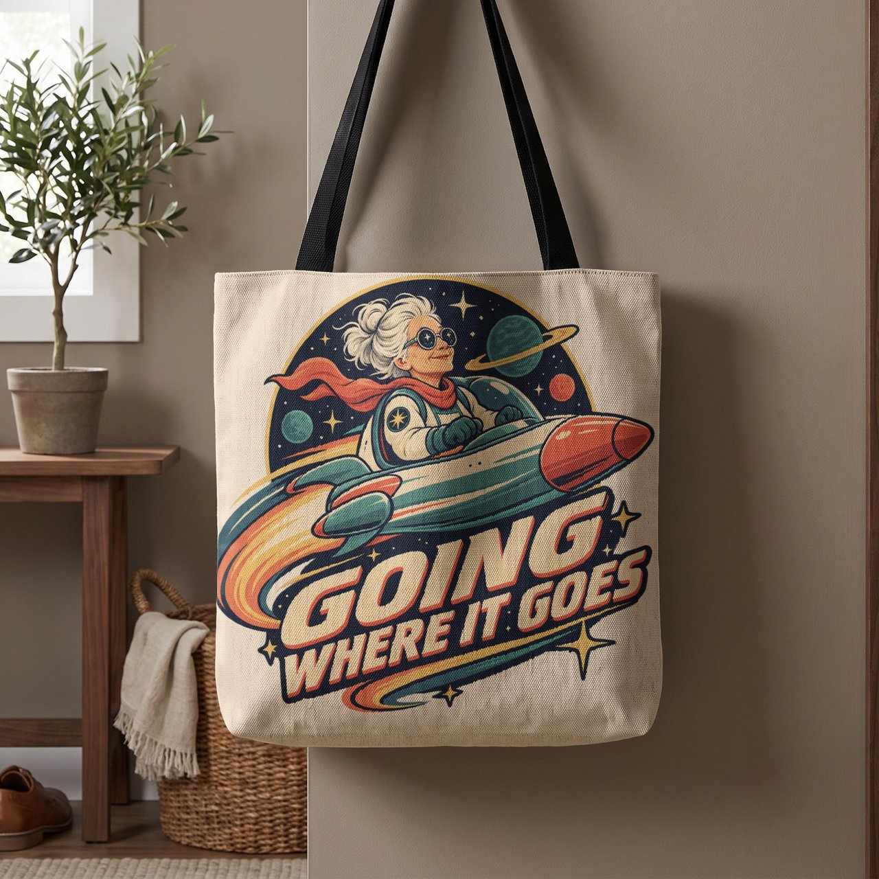 Going Where It Goes Tote Bag