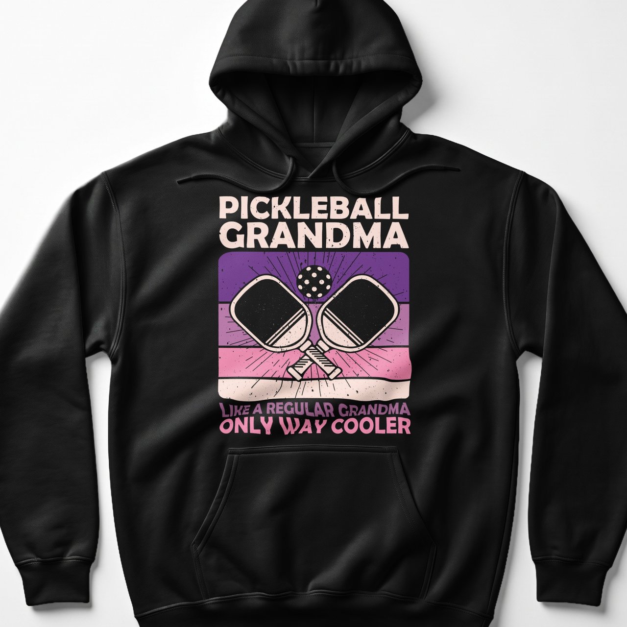 Pickleball Gildan Fleece Hoodie, Pickleball Grandma Like A Regular Grandma Only Way Cooler, Court Pullover