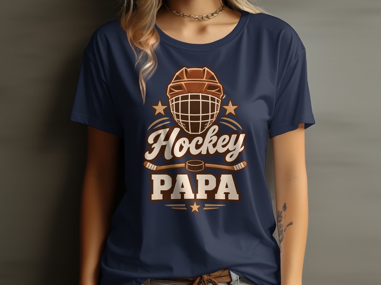 Hockey Papa Tee or Sweatshirt