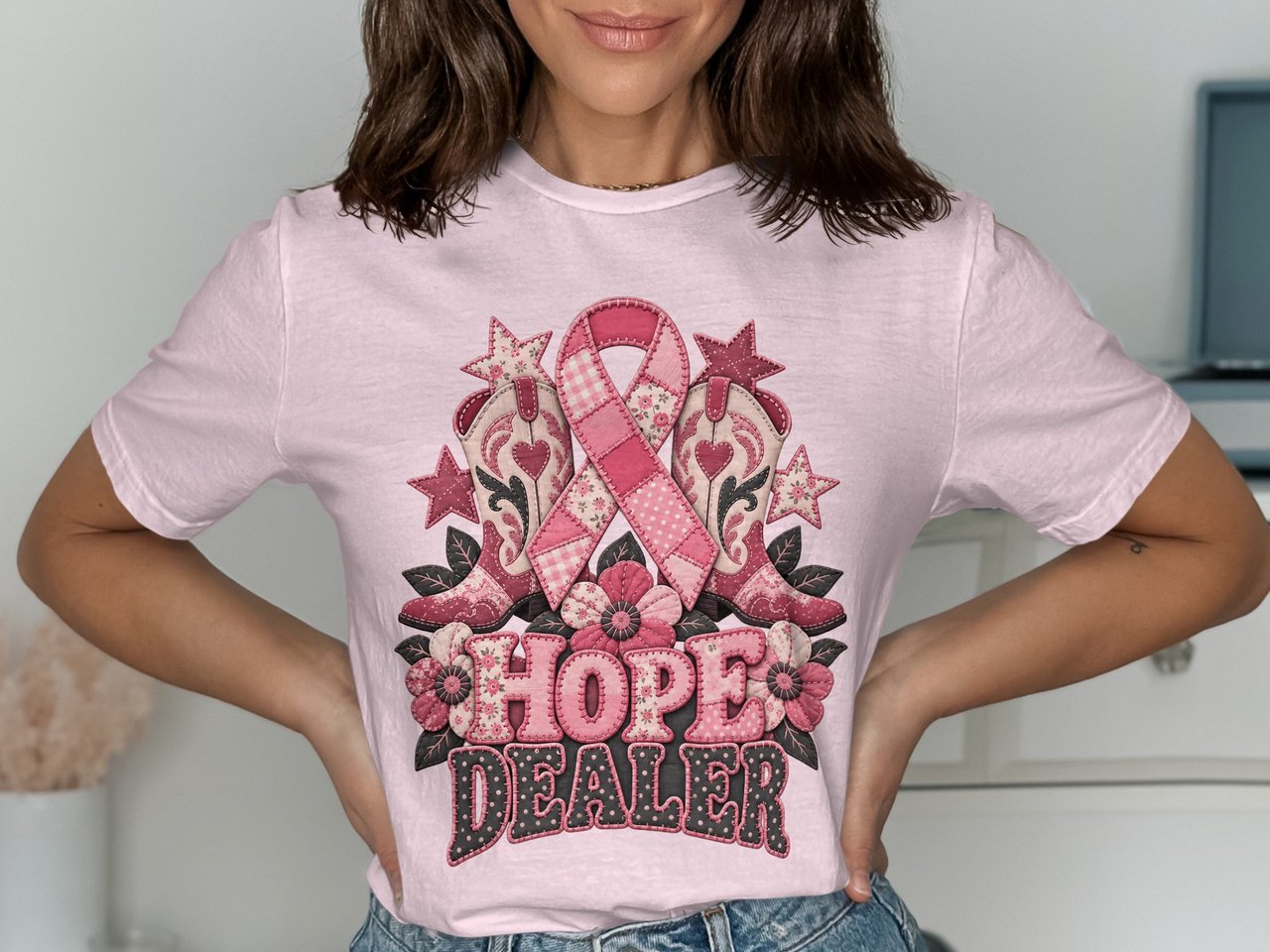 Hope Dealer Faux Patchwork Tee
