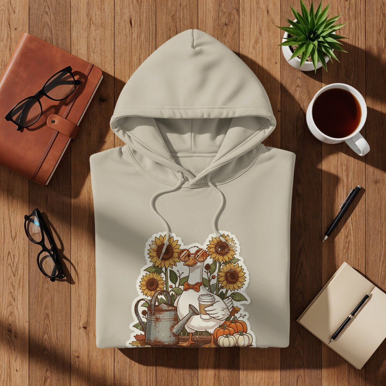 Cozy Autumn Duck Hoodie