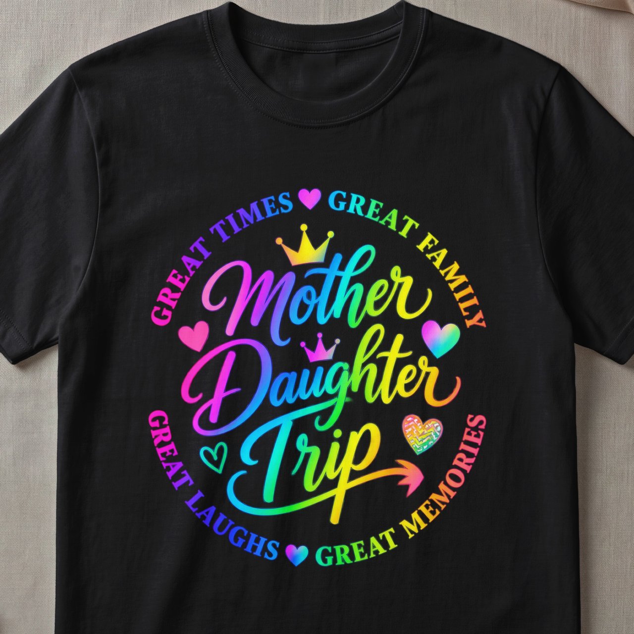 Mother Daughter Trip Rainbow T-Shirt