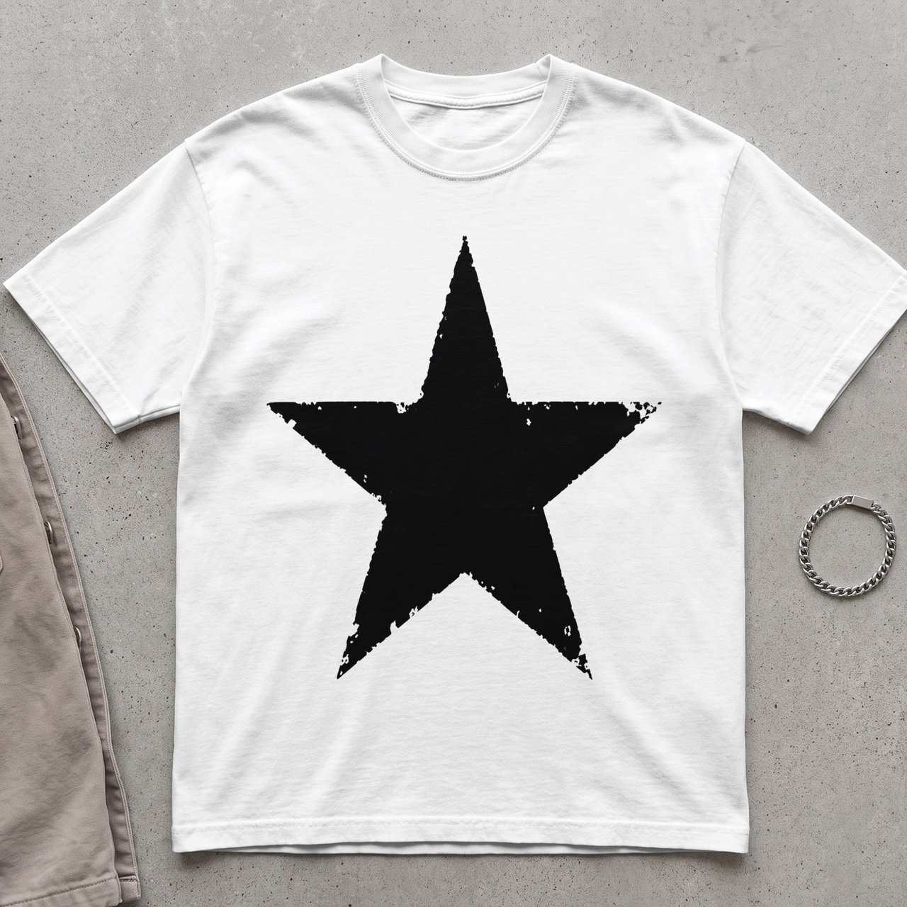 Vintage Grunge Star T-Shirt, Distressed Star Graphic Tee, Y2K Aesthetic Punk Shirt, Emo Alt Streetwear Top, Indie Rock Band Vibe Clothing