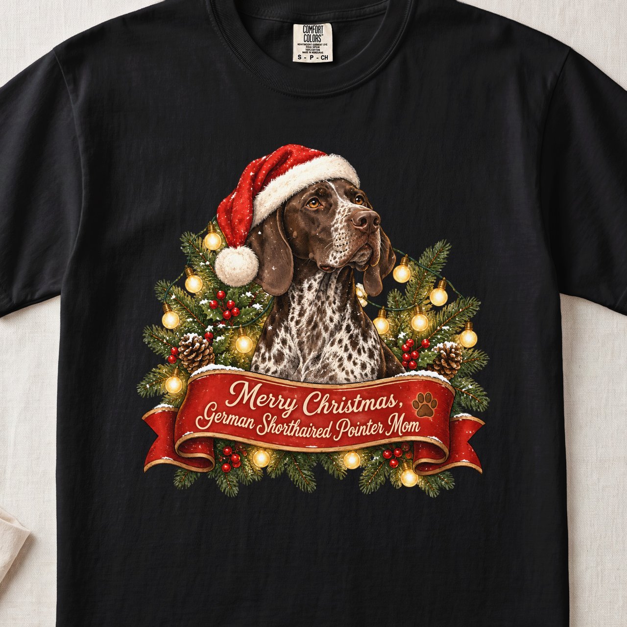 Merry Christmas German Shorthaired Pointer Mom Shirt – GSP Holiday Tee