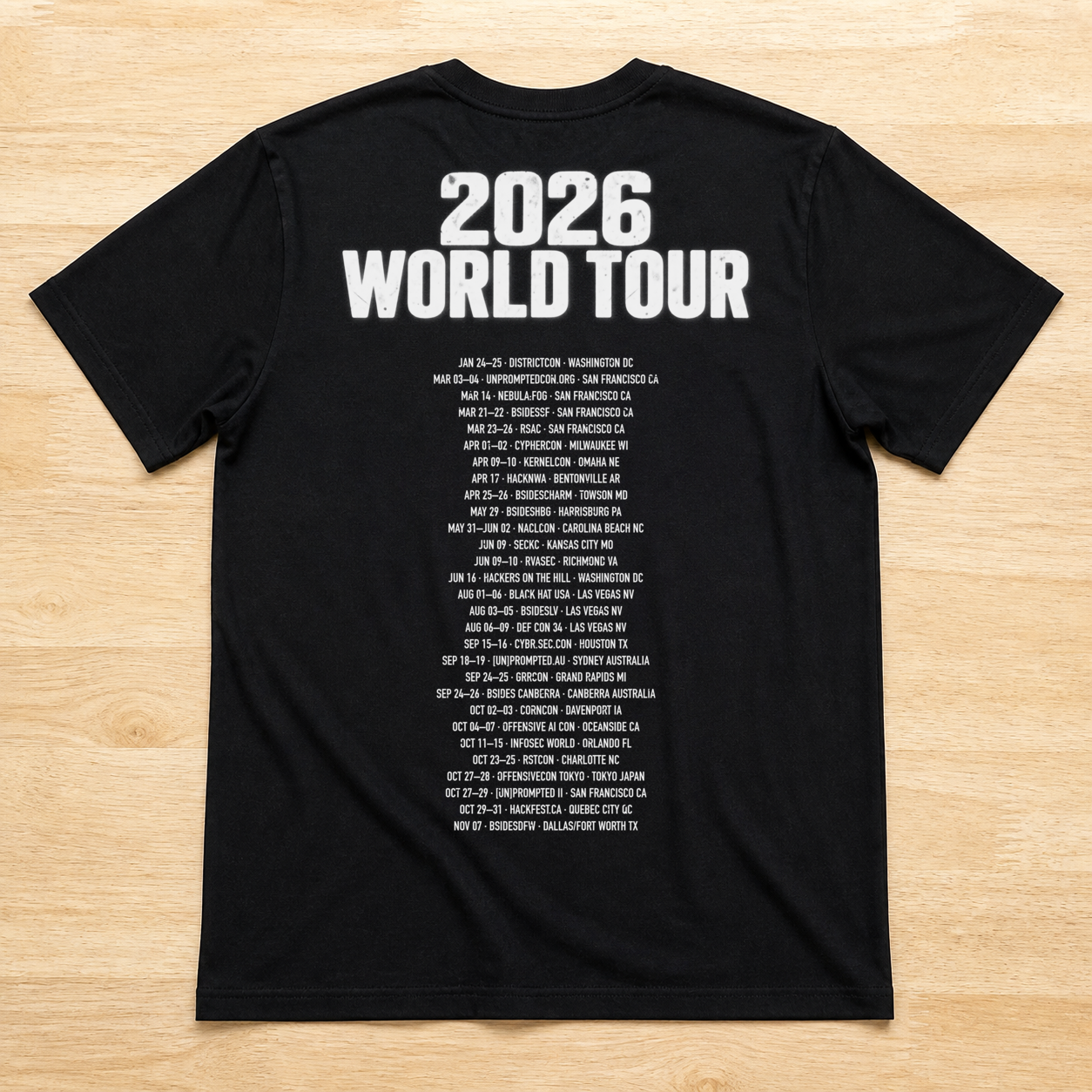 Null Pointer — Ground Level Echoes 2026 World Tour — Bella 3001 T-Shirt