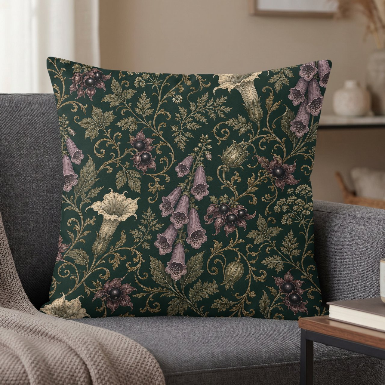 Opulent Bloom Botanical Pillow Case