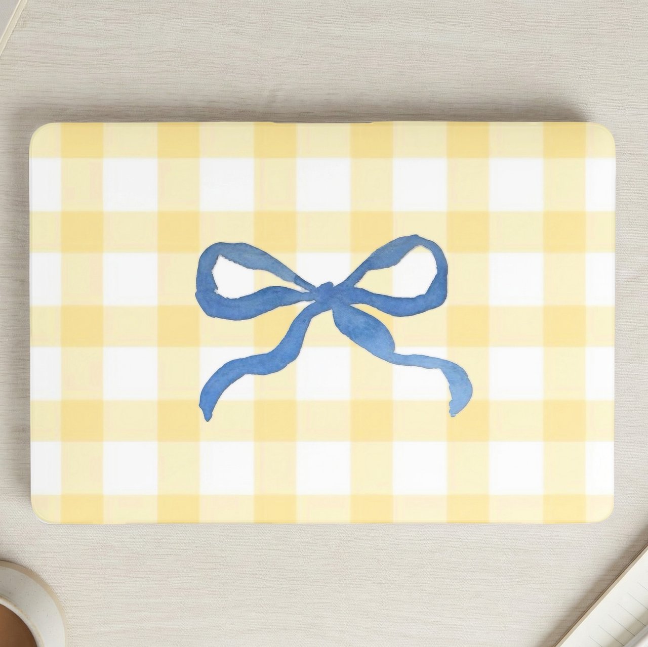 Blue Ribbon Gingham MacBook Case