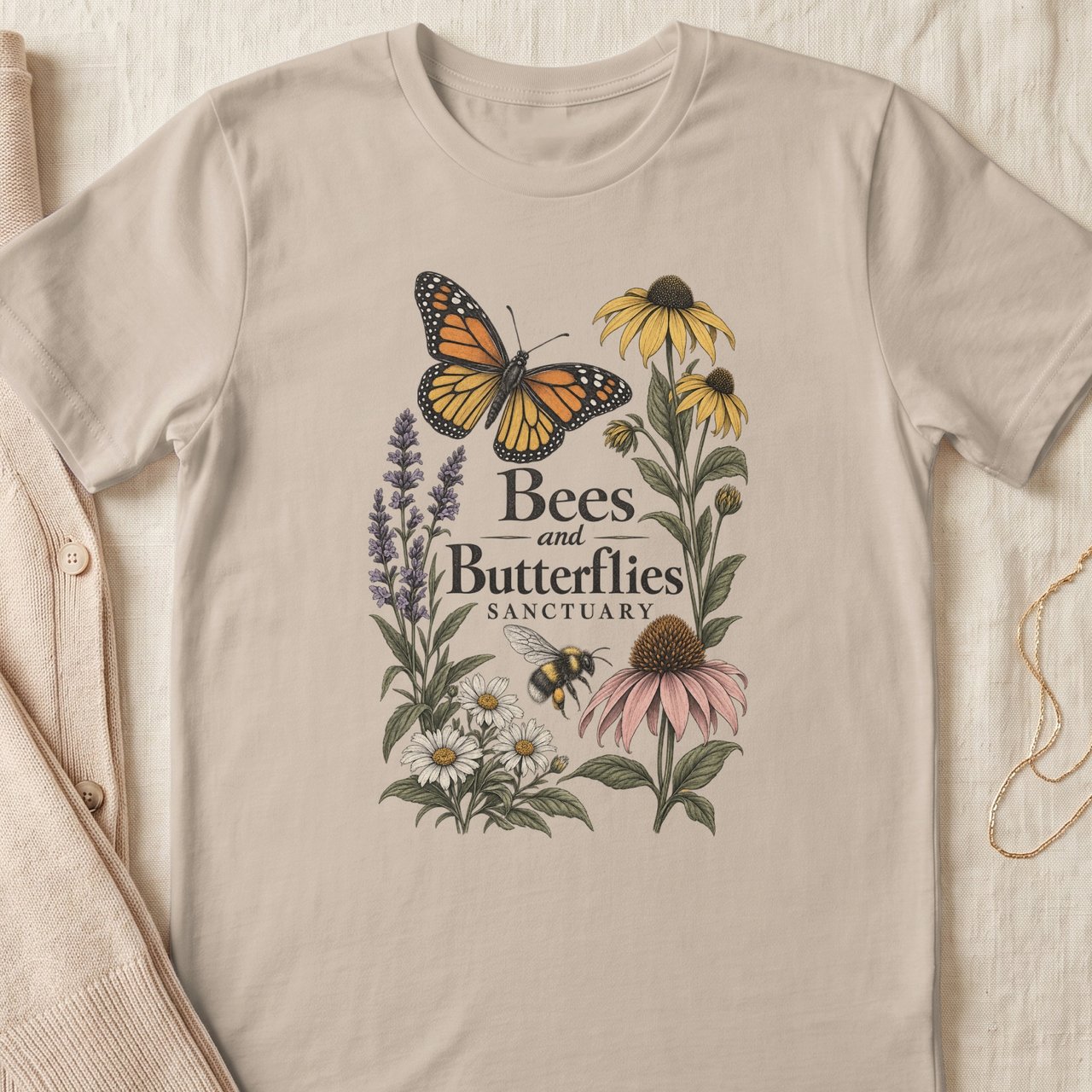 Bees And Butterflies Sanctuary Tee