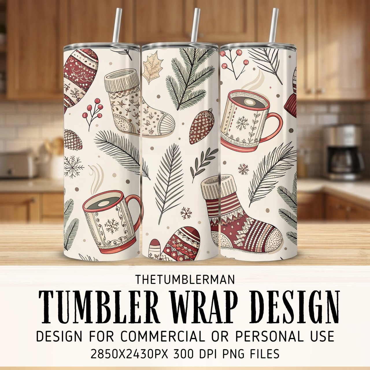 Cozy Winter Comfort Digital Design Size Bundle Png