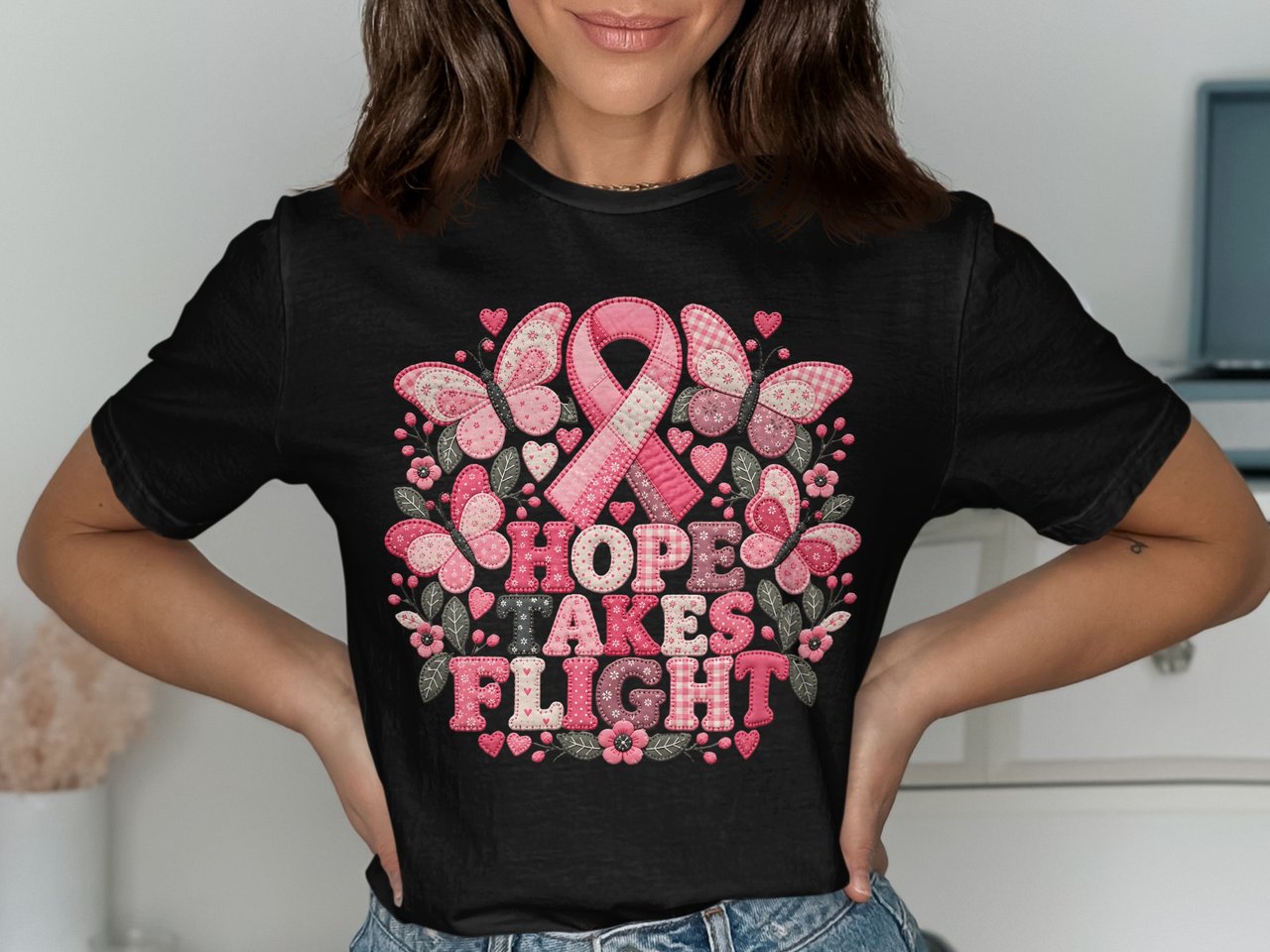 Faux Patchwork Hope Takes Flight Tee