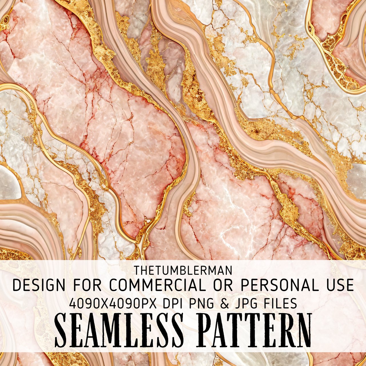 Rose Gold Marble Tumbler Digital Paper, Watercolor Background, Floral Junk Journal Pages, Printable Tumbler Png, Scrapbooking