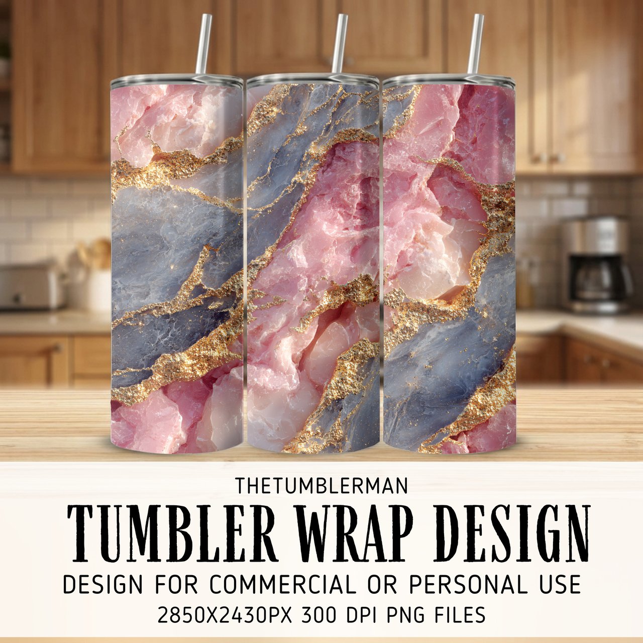 20 oz Skinny Tumbler Wrap Sublimation Design, Pink Marble Stone Texture, Straight and Tapered Wrap png, Digital Download
