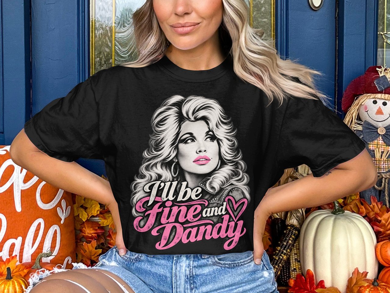 Fine and Dandy Shirt, Retro Pink Country Graphic Tee, Western Glam Comfort Colors T-Shirt