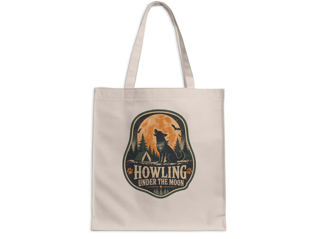 Howling Under The Moon Tote Bag
